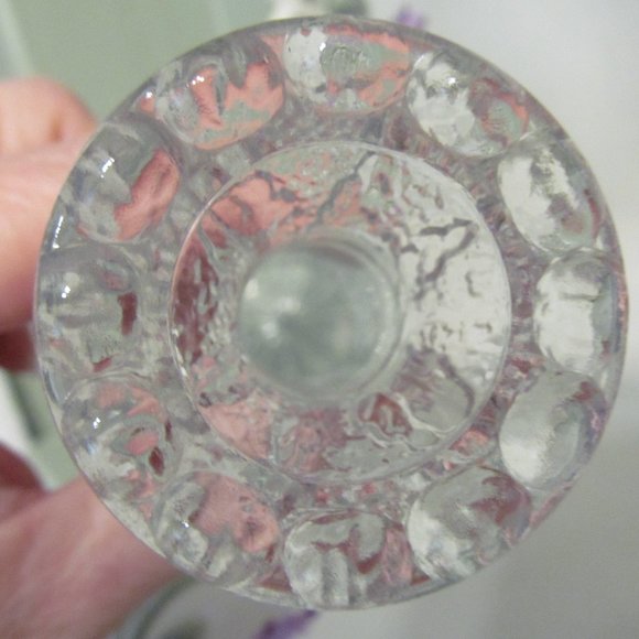 Vintage Libbey Of Canada Clear Glass Embossed Leaf Bud Vase 9" - Picture 9 of 15